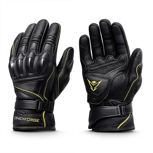 Ghost Phantom Black Yellow Lining Gloves