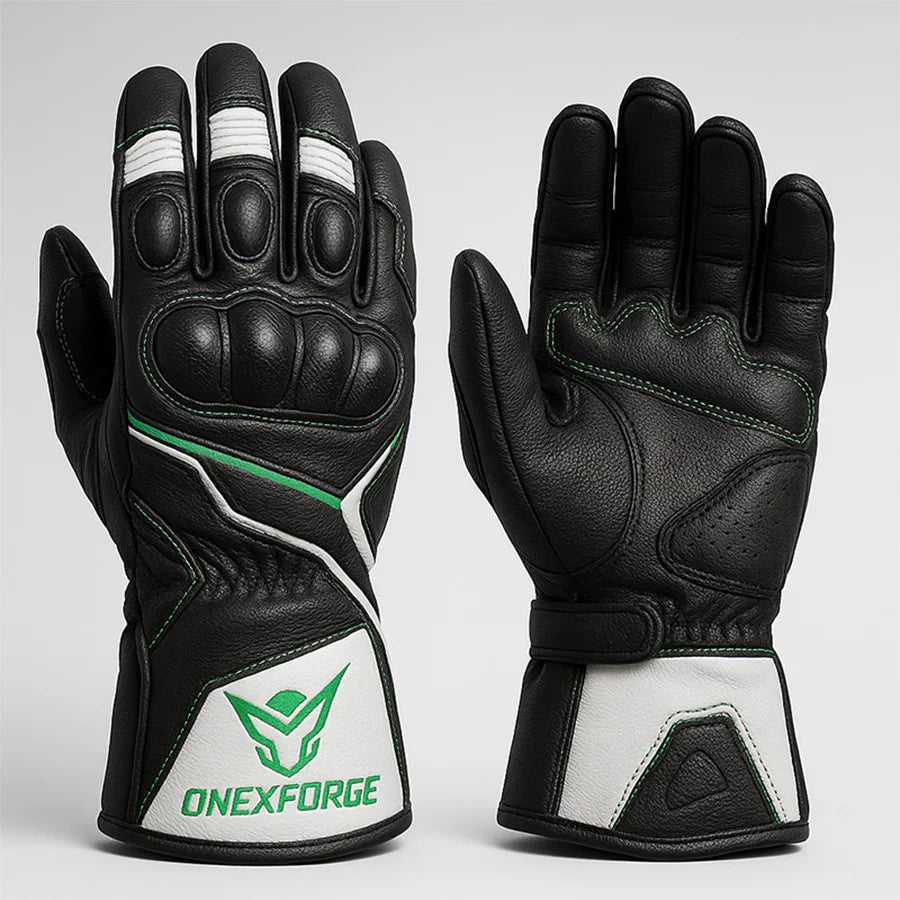Ghost Phantom Black Green Gloves
