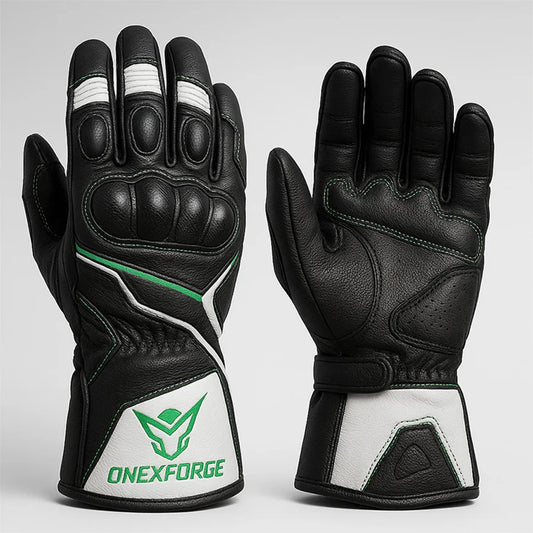 Ghost Phantom Black Green Gloves
