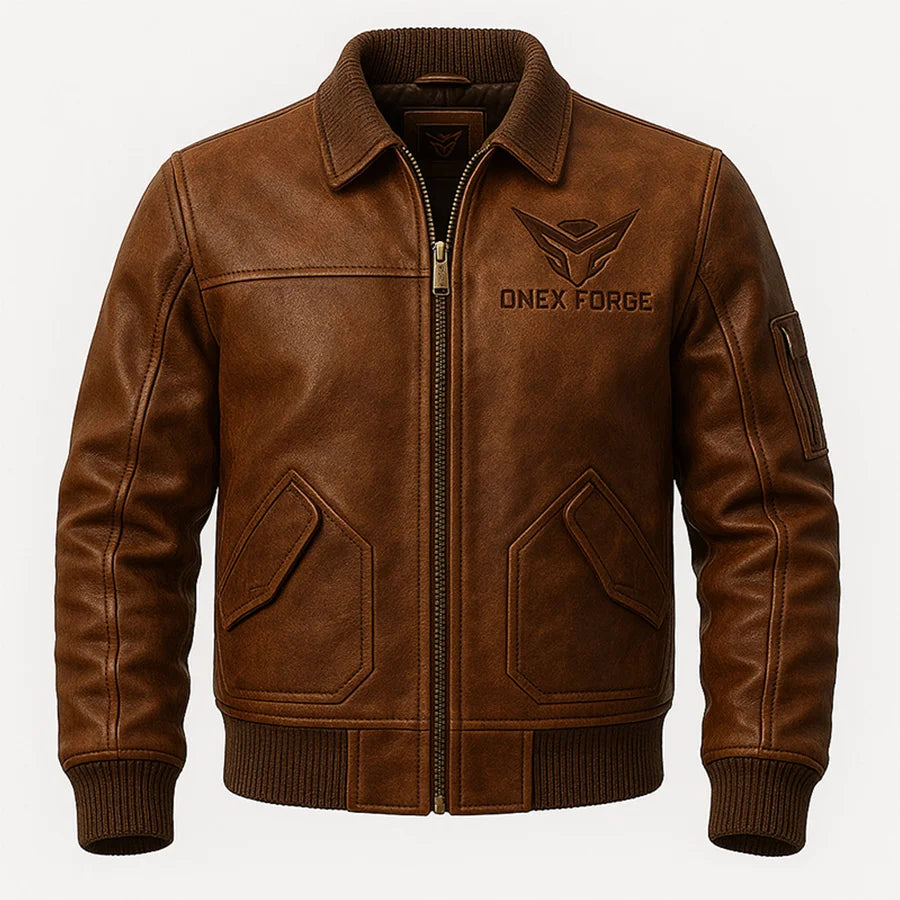 The Ironclad Premium Brown Bomber Jacket