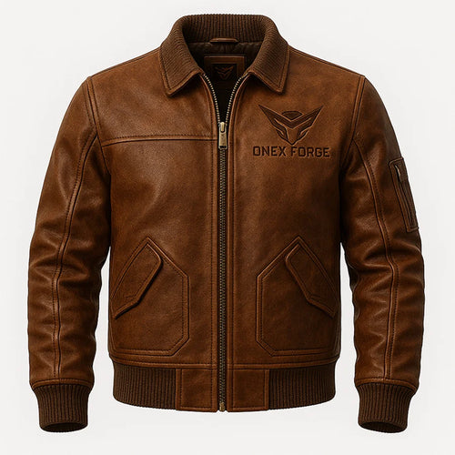 The Ironclad Premium Brown Bomber Jacket