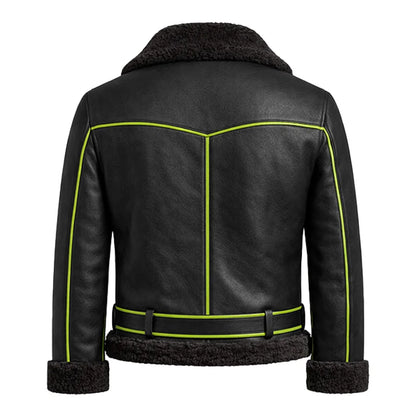 Blackout Neon Shearling Fur Jacket