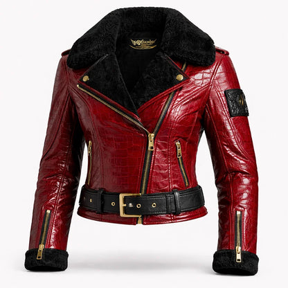 Crimson Armor Fur Jacket