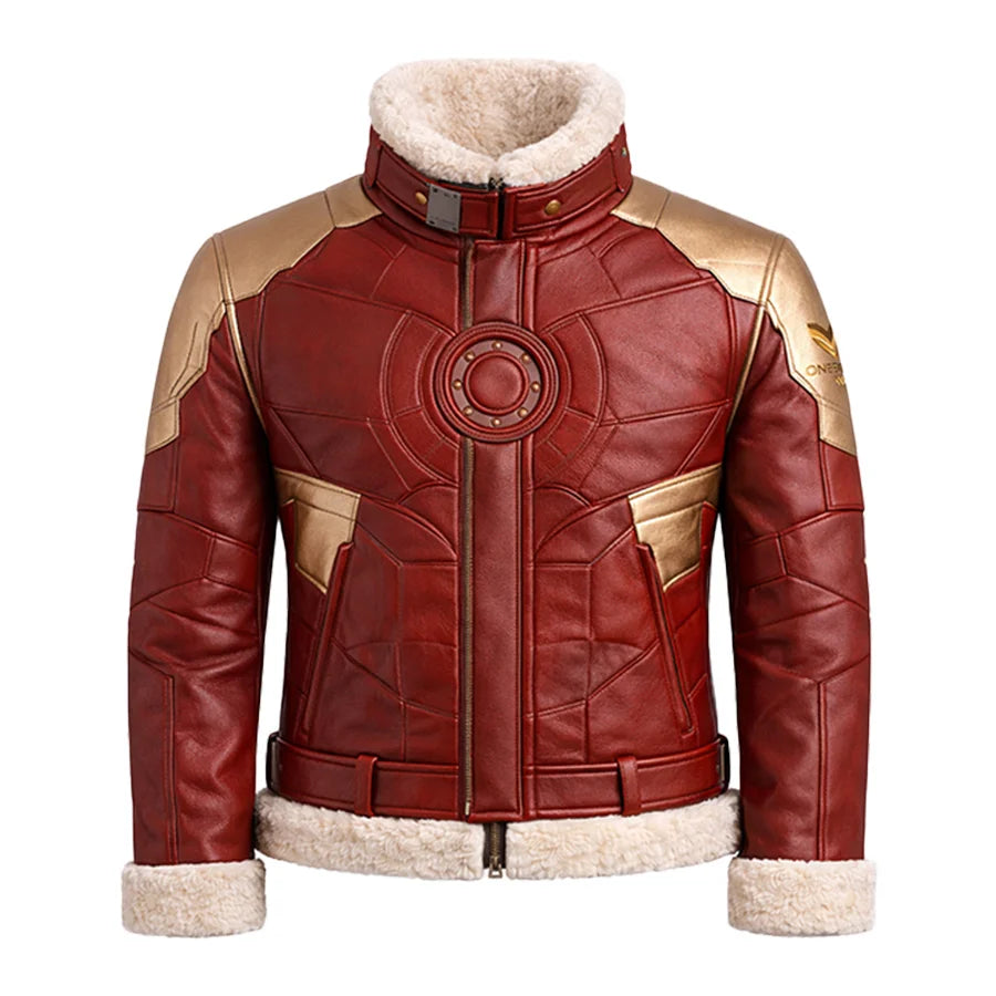 Iron Shield Shearling Fur Jacket