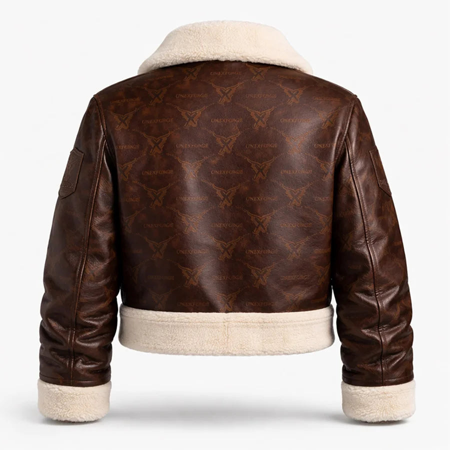 Monogram Signature Bomber Fur Jacket
