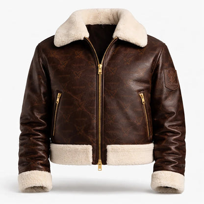 Monogram Signature Bomber Fur Jacket