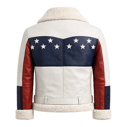 Stars USA Flag Fur Jacket