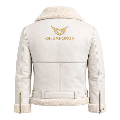 Vintage Flag Distress Fur Jacket