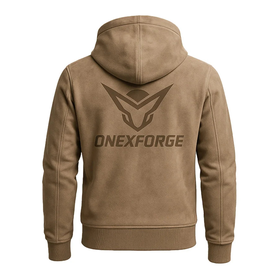 Stoneveil Apex Leather Hoodie