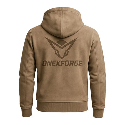 Stoneveil Apex Leather Hoodie