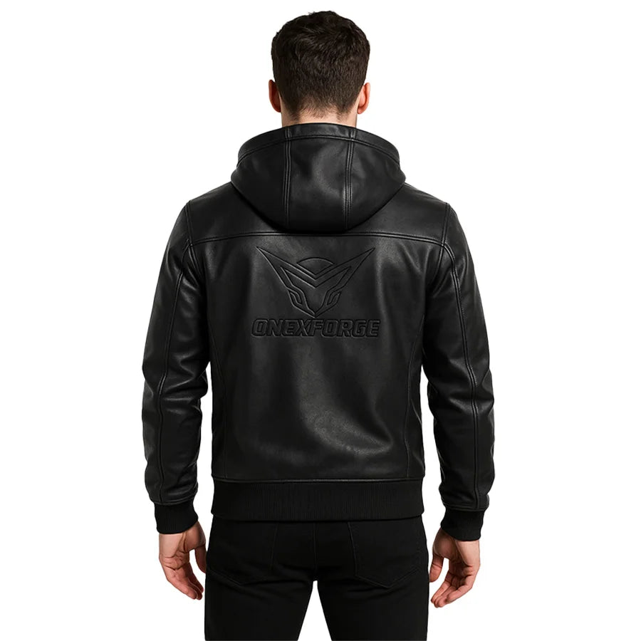 Urban Phantom Leather Hoodie