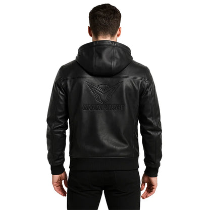Urban Phantom Leather Hoodie