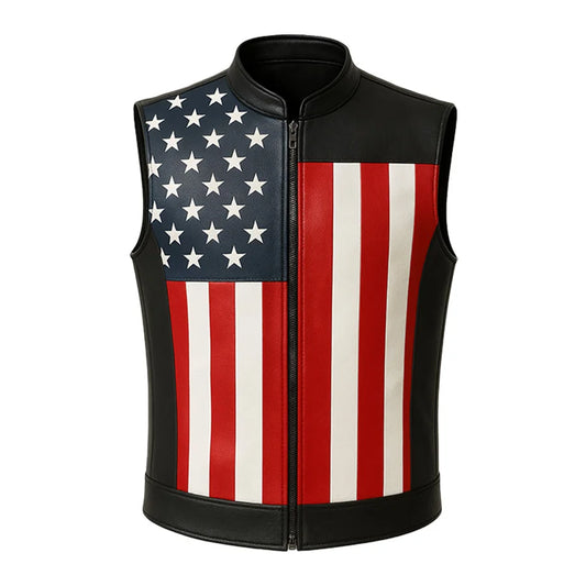 American Flag Motorcycle Vest