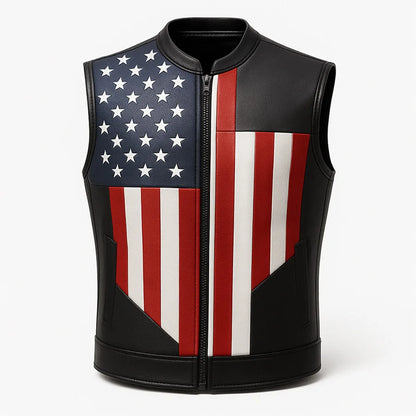 USA Flag Motorcycle Vest