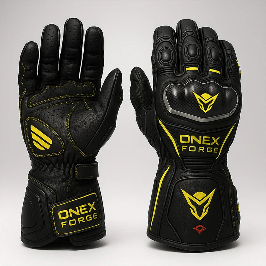 Yellow Strike Black Gloves