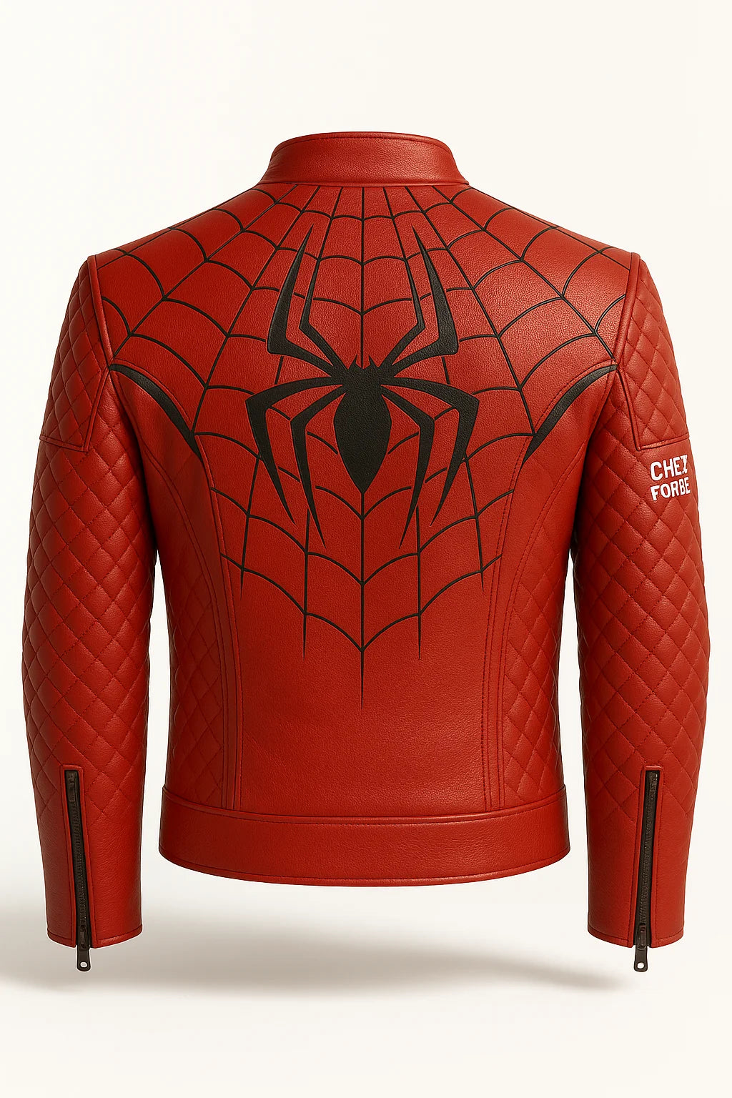 Spiderman Quilted Leather Jacket