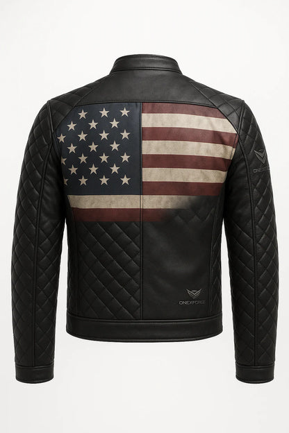 Stars & Stripes USA FLAG Quilted Jacket