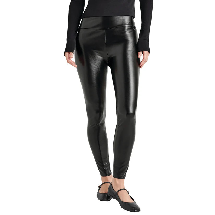 Versatile Women's Slim-Fit Leather Pant