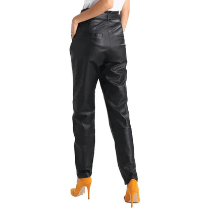 Women Sophisticated Leather Pant