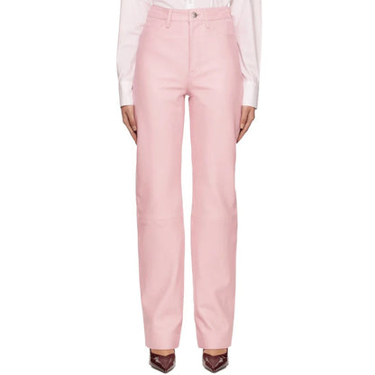 Women’s Pink Leather Pant