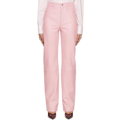 Women’s Pink Leather Pant