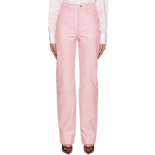 Women’s Pink Leather Pant